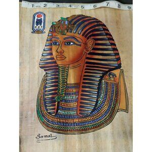 Set of Four Egyptian Hand Painted Art on Genuine Papyrus Paper T03 t